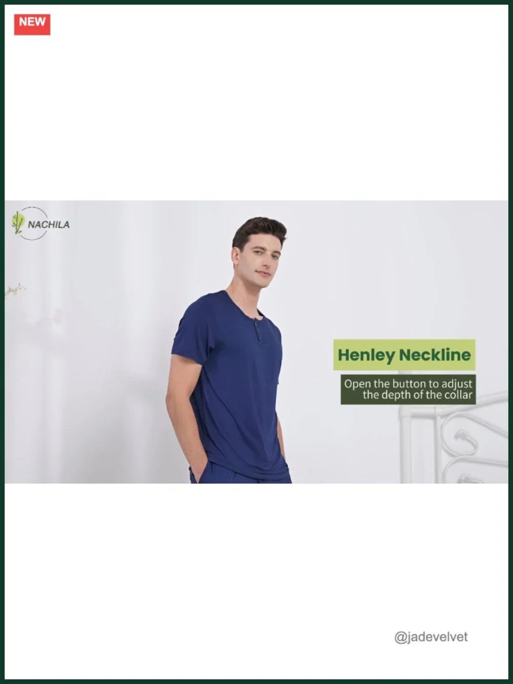 Men's Bamboo Viscose Short Sleeve Pajama Set Cooling PJs Sleepwear with Pockets
